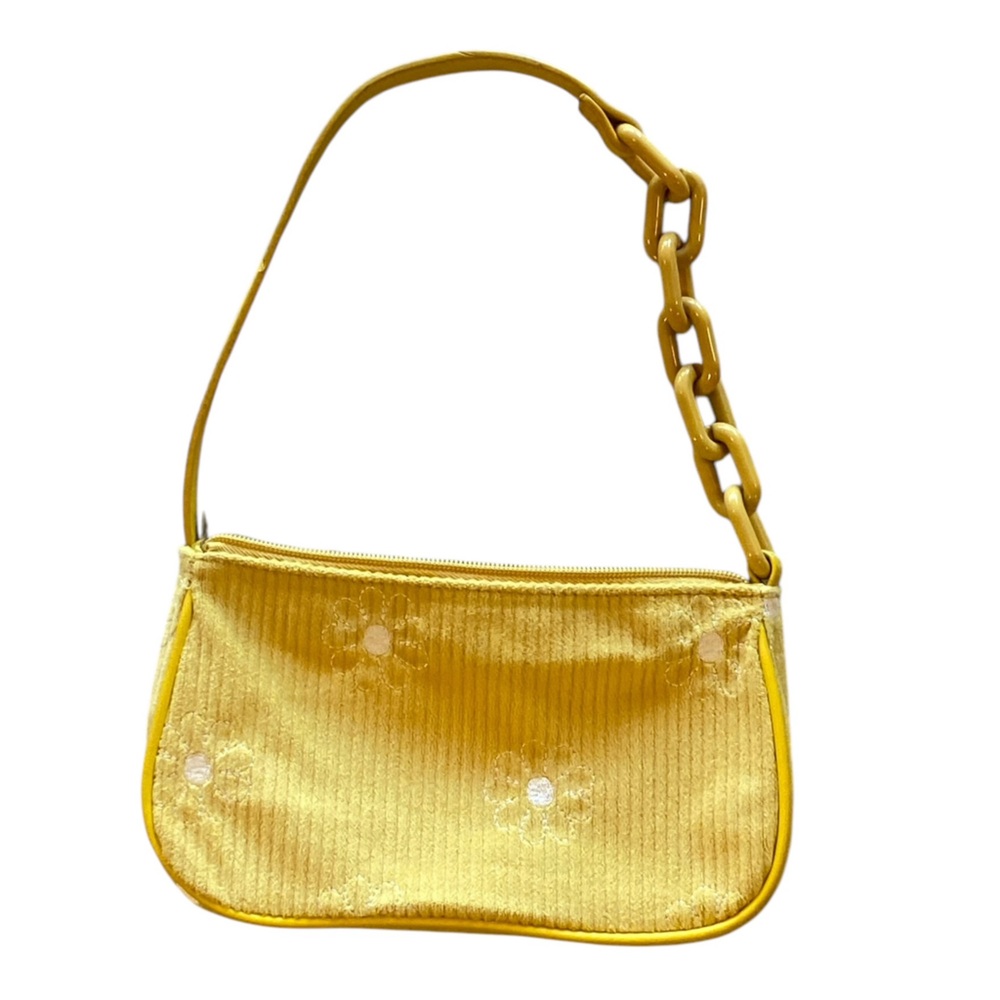 Art class Yellow Corduroy Embroidered Daisy Chain Bag Purse Excellent Condition! - Picture 2 of 6